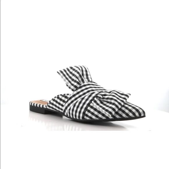 Spring Black gingham bow tie flats  - Picture 3 of 5